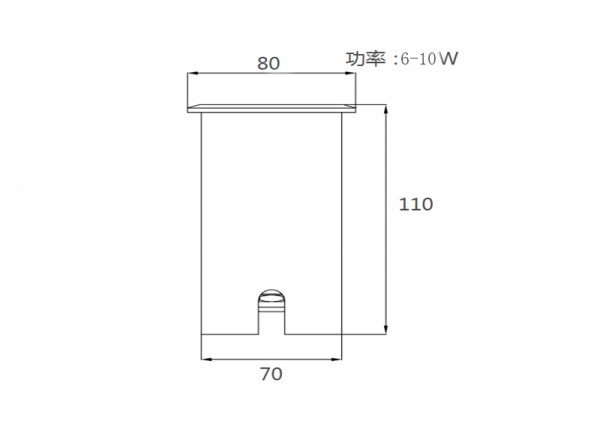 零眩光偏光地埋燈 洗墻專用 φ80